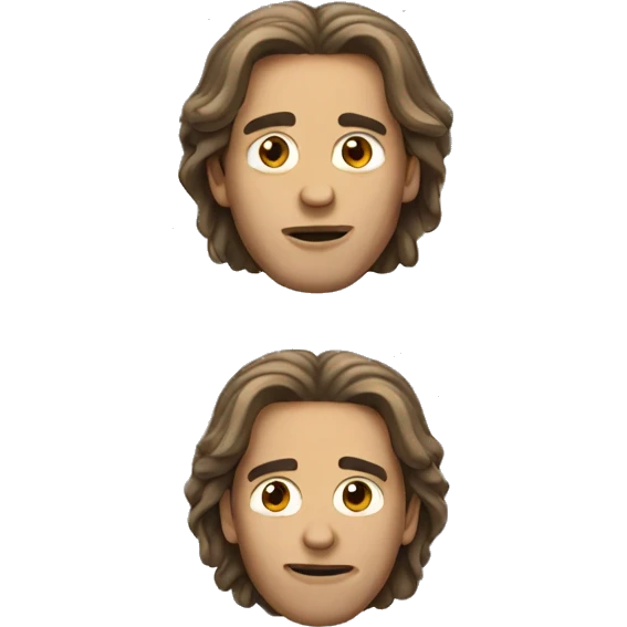 Men with long hair emoji