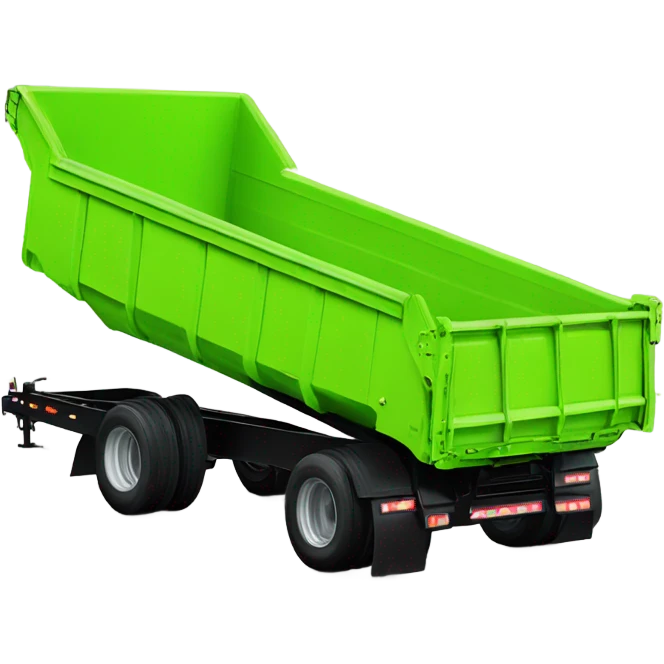 Medium duty dump trailer neon green emoji