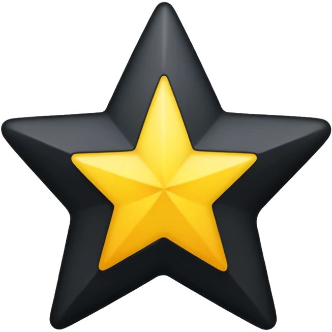 black star, simple, bold, no outline emoji