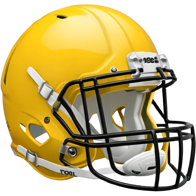 College football player helmet in yellow color emoji