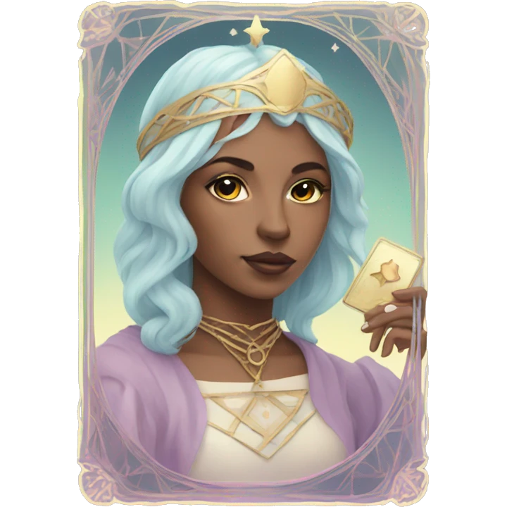 Tarot cards pastel colors emoji