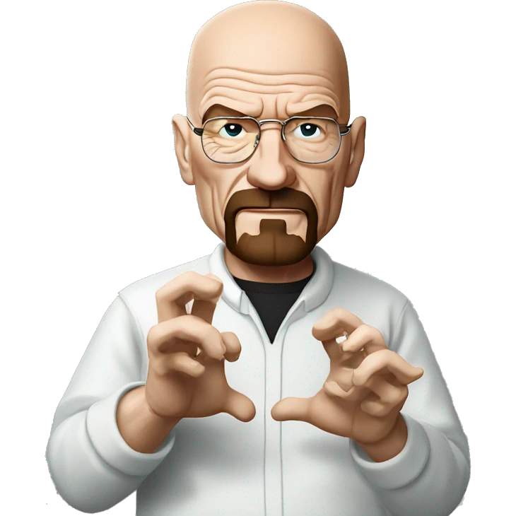 walter white making a heart with his hands emoji