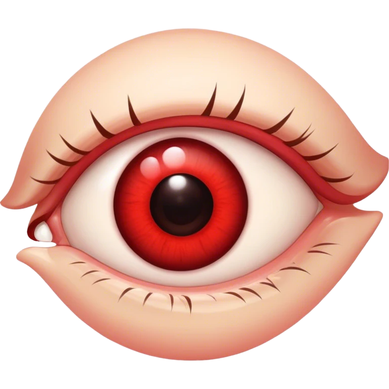 Red pupil eye emoji