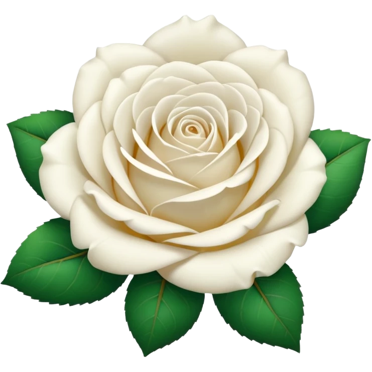 white rose, no green leaves emoji