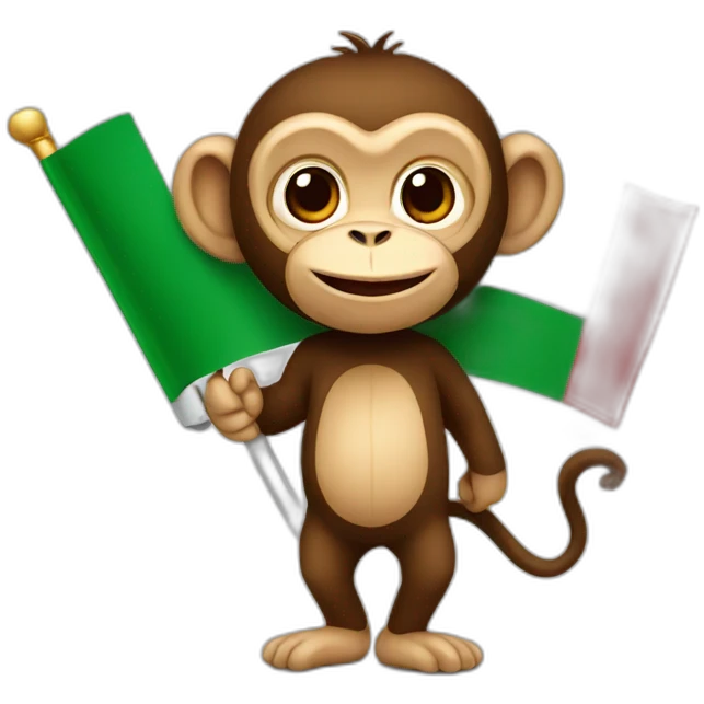 Monkey with Italian flag emoji