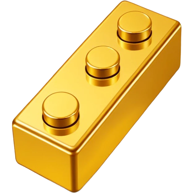 Golden lego brick emoji
