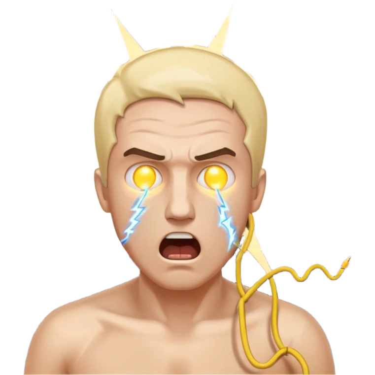 electric shock man emoji