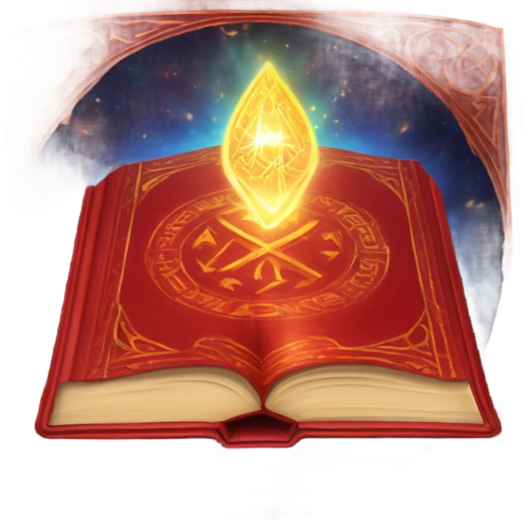 red magical book emoji