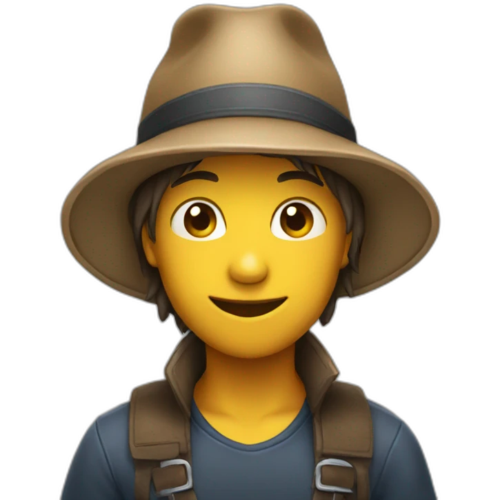 cute hat in hat emoji