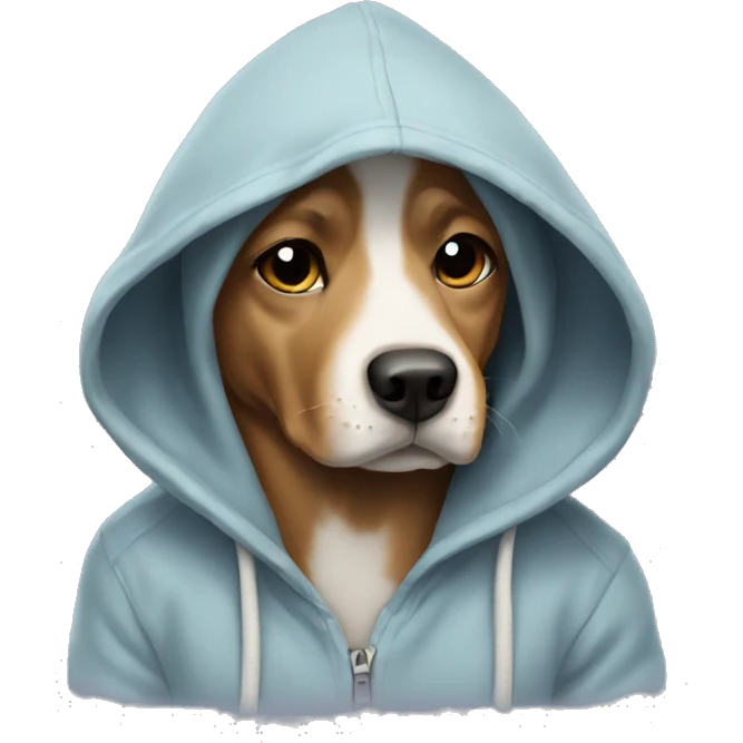 dog wearing a hoodie emoji