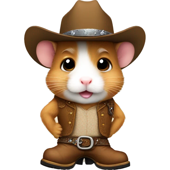 Hamster in cowboy boots emoji