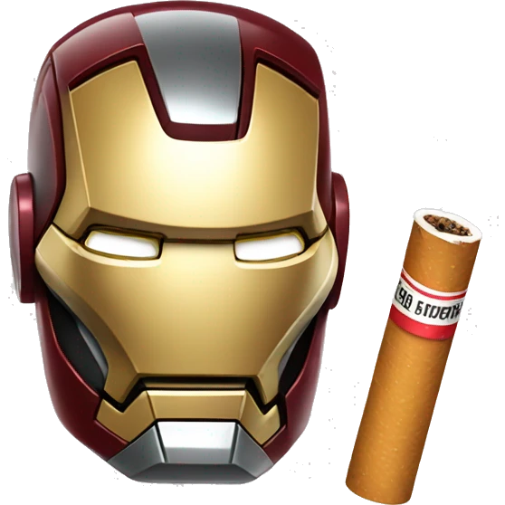 iron man with cigarete emoji