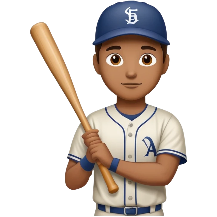 Baseball player holding bat emoji