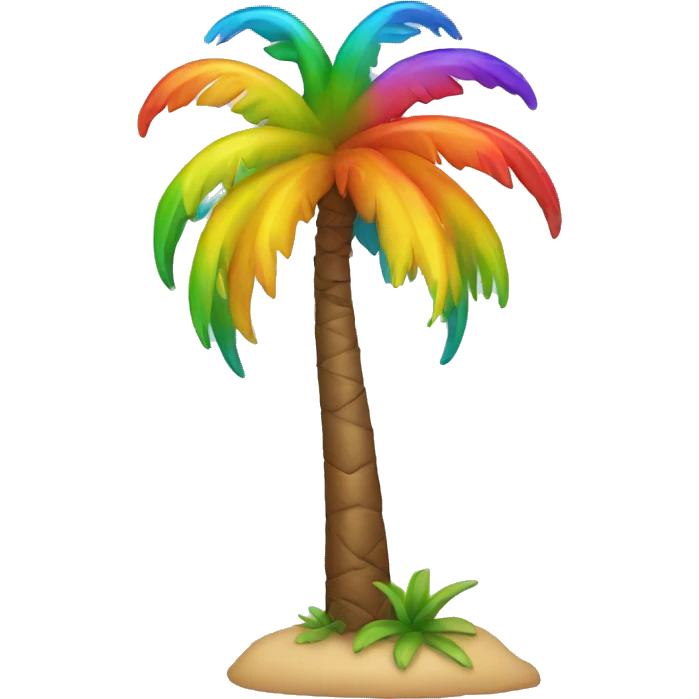rainbow palm tree emoji