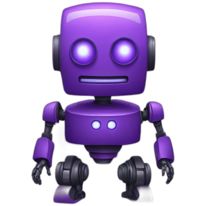 purple robot emoji