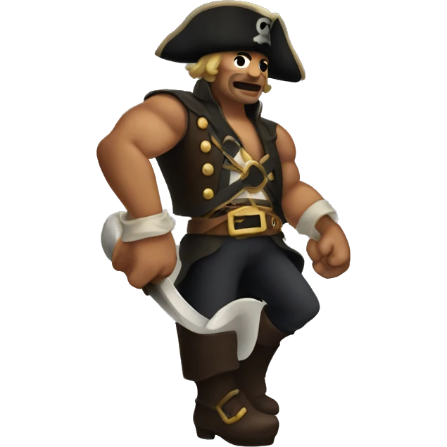Strong arm pirate emoji
