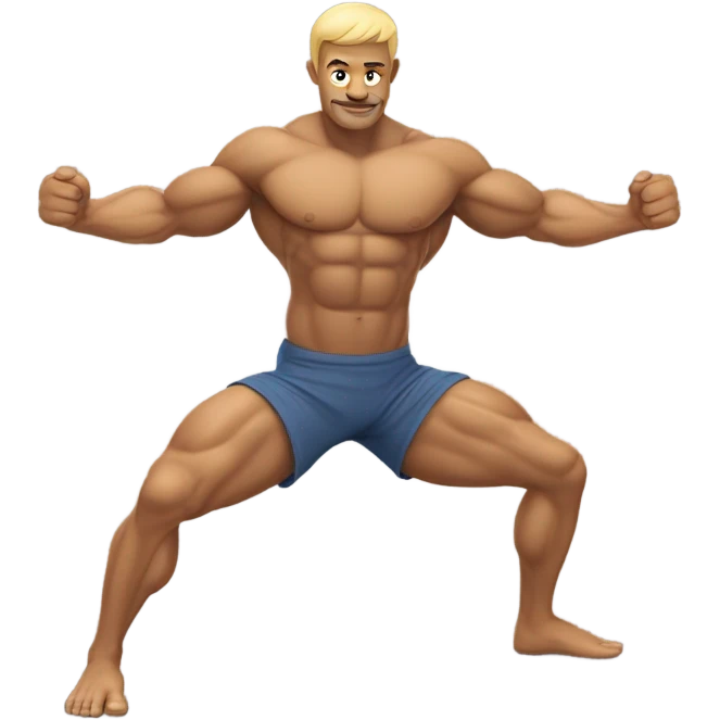Man squatting  emoji