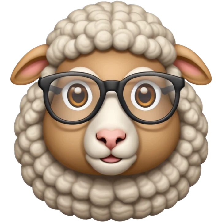Oveja con lentes emoji