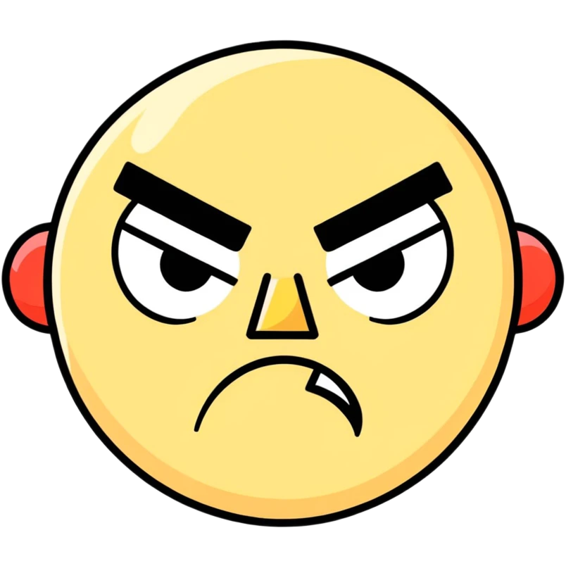 Disgusted and angry face emoji