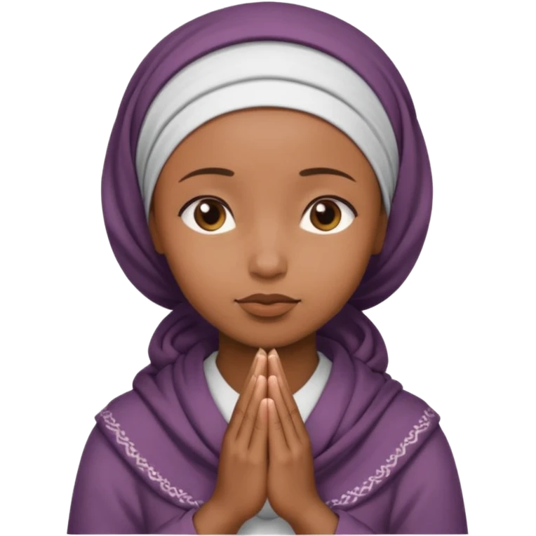 Black women praying emoji