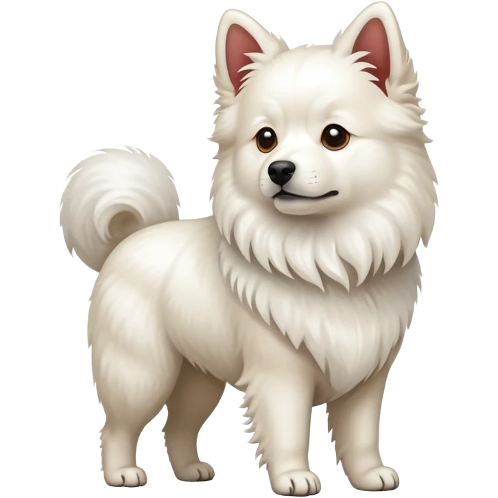  white Chinese native dog emoji