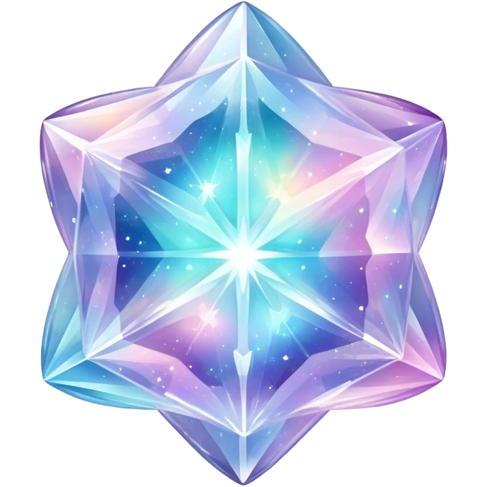 Sparkly glossy Pastel whitish iridescent glass nebula glass crystal emoji