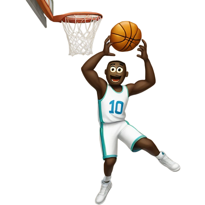 Dunking a donut basketball emoji