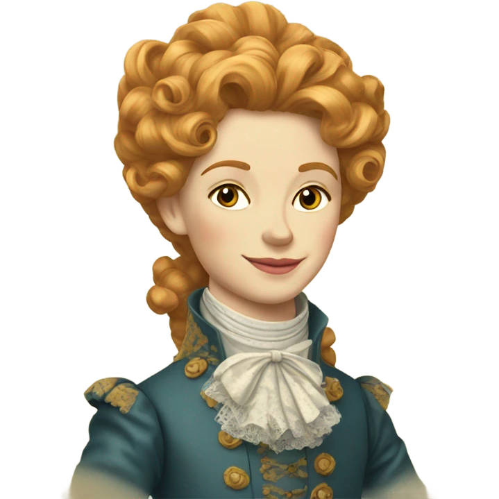 vintage rococo with ginger hair emoji