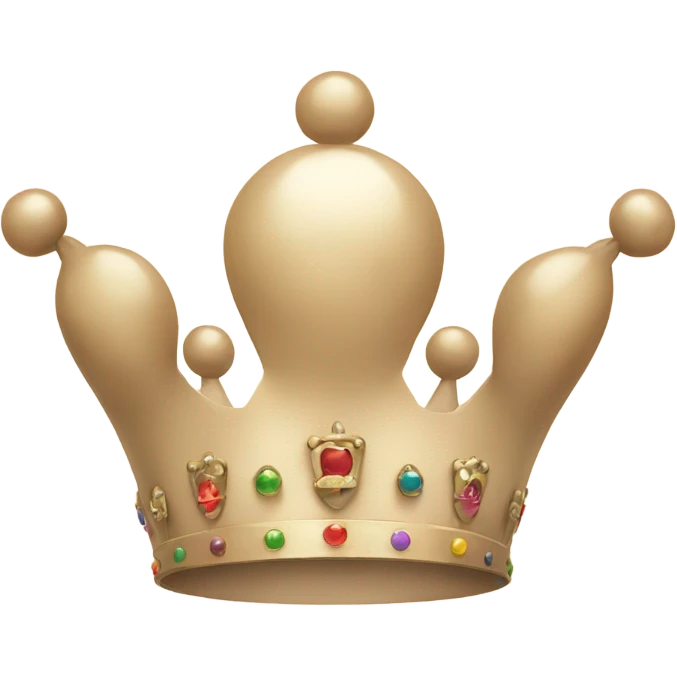 Birthday Crown in beige  emoji