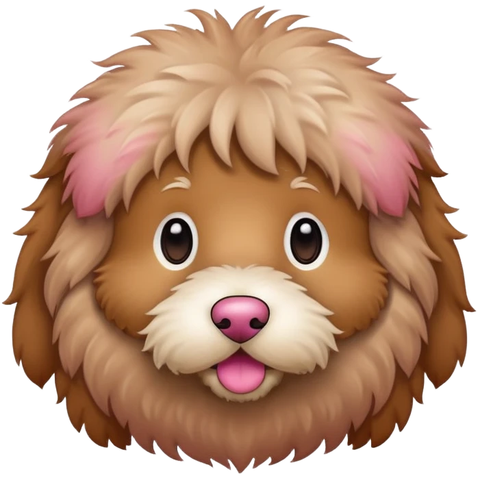 Light brown doodle pink nose  emoji