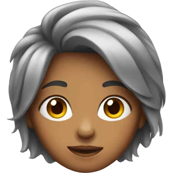 girl with peakaboo hair emoji