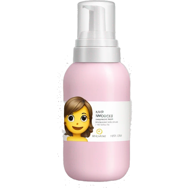 hair mousse in bottle with clear cap  emoji