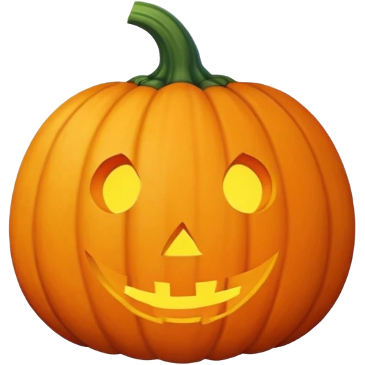 realistic sweet pumpkin fruit, no face, no jack-o-lantern features emoji