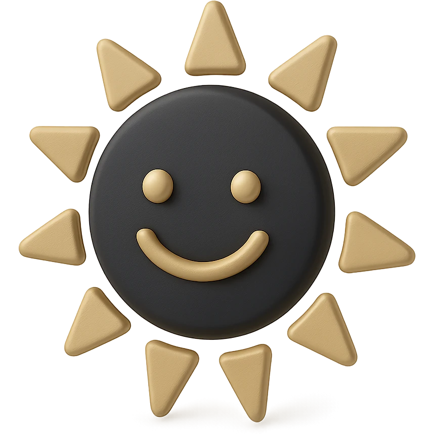 smiling sun with rays emoji
