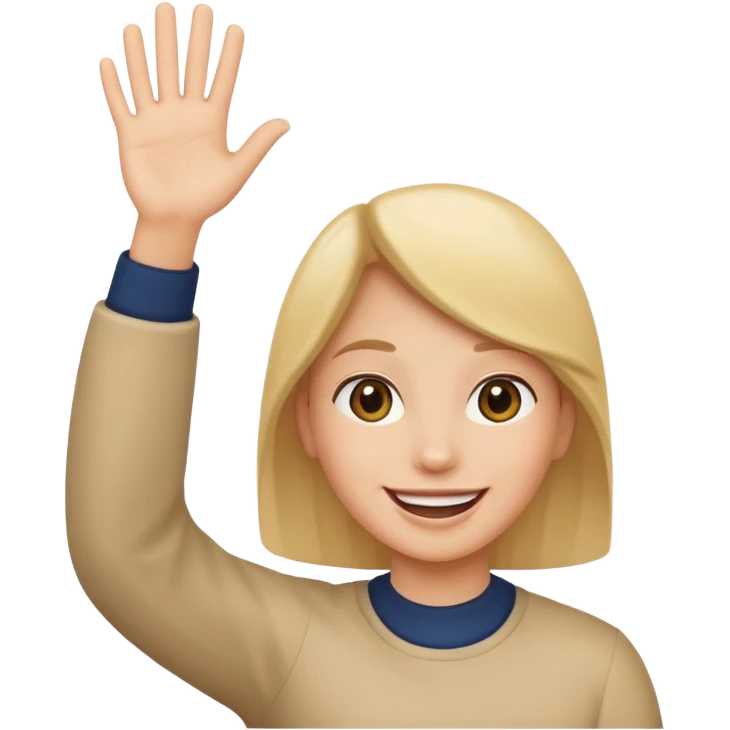 Person waving emoji