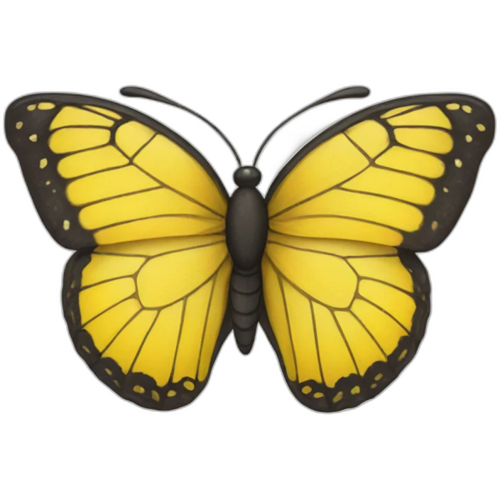 The yellow butterfly emoji