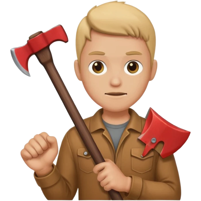 Can holding an axe emoji