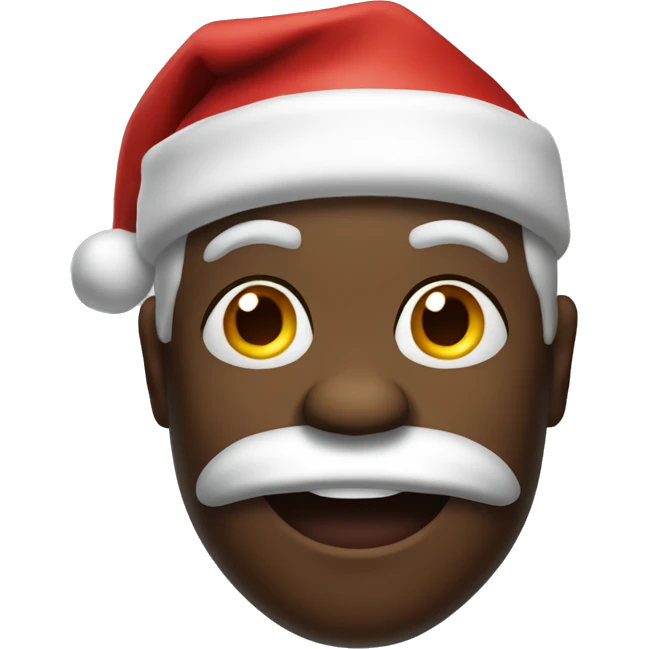 Black santa grimacing emoji