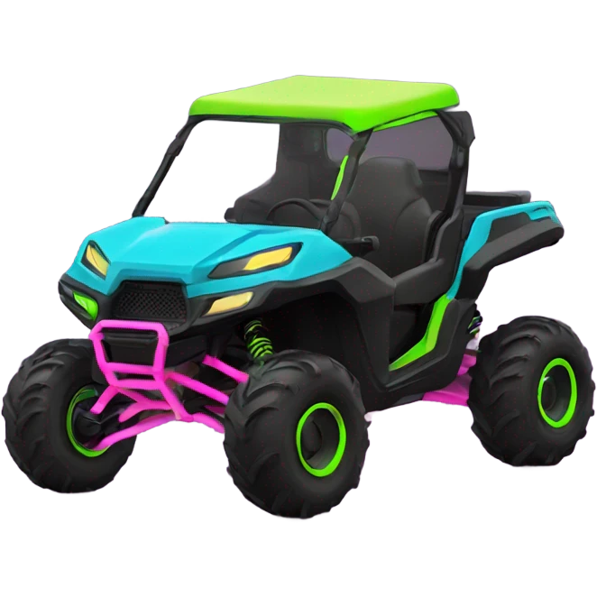 neon utv with 6 wheels emoji