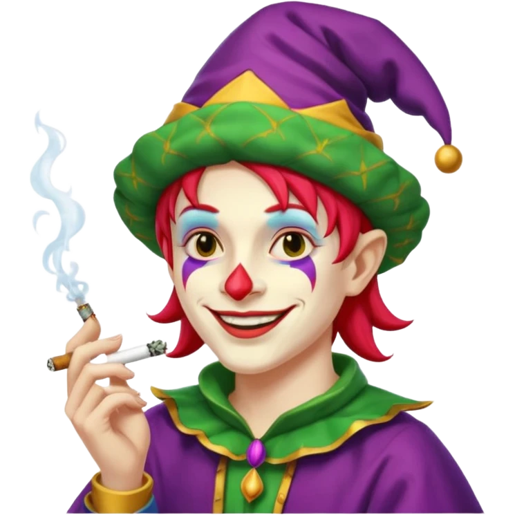 jester smoking weed emoji