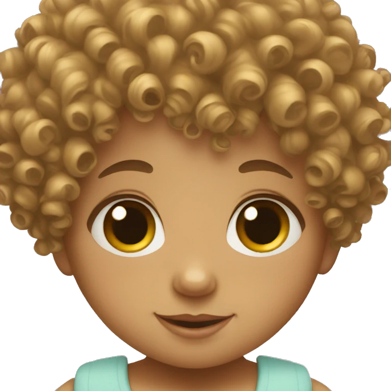 curly haired baby emoji