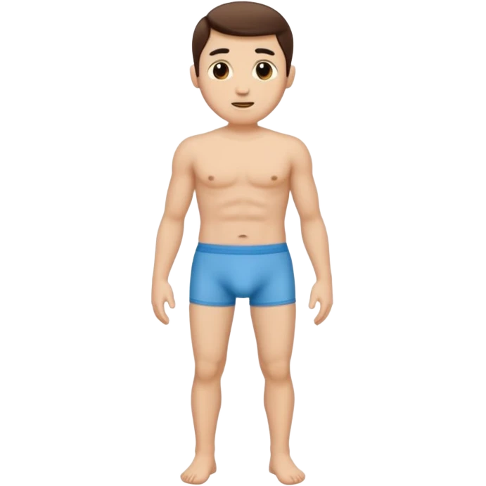 Create a man with only an underwear and no clothes emoji