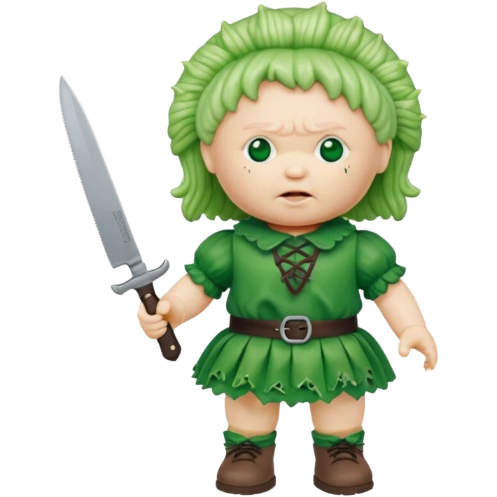 Evil cabbage patch doll with knife  emoji