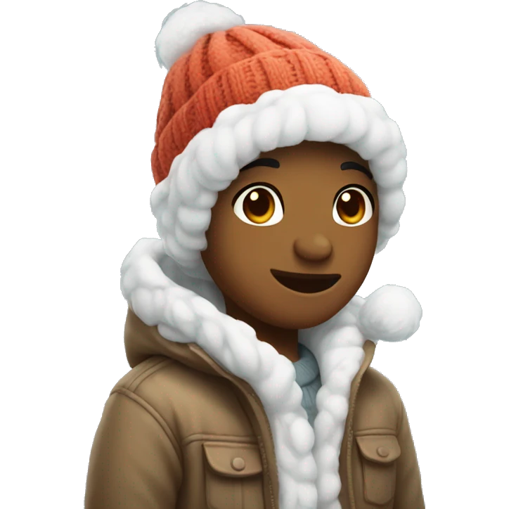 Winter cute hello  emoji