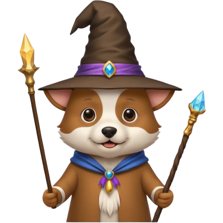 Dog wizard emoji