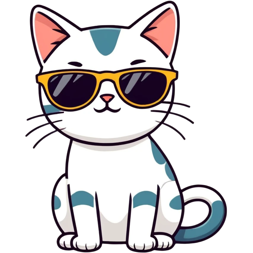 Cat with sunglasses emoji