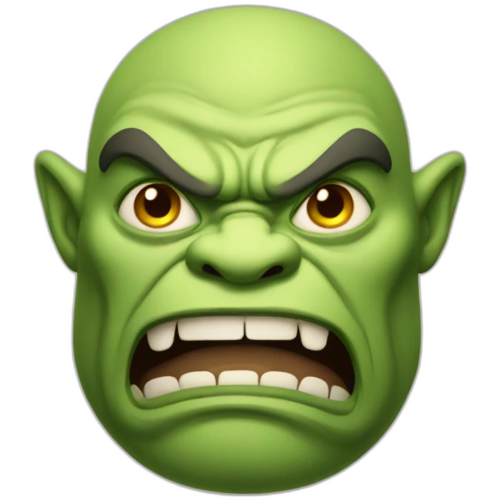 Angry ogre emoji