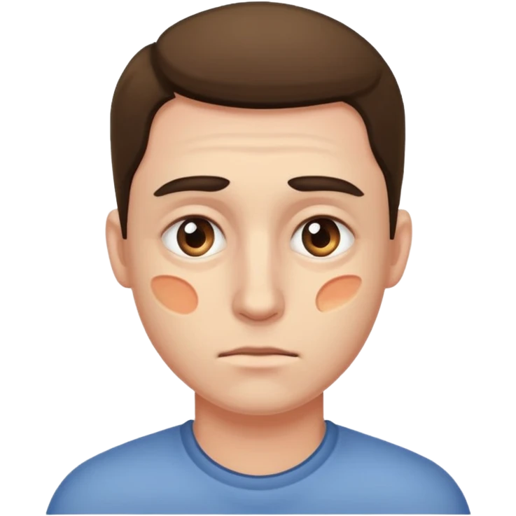 ecchymosis near the man's eye emoji