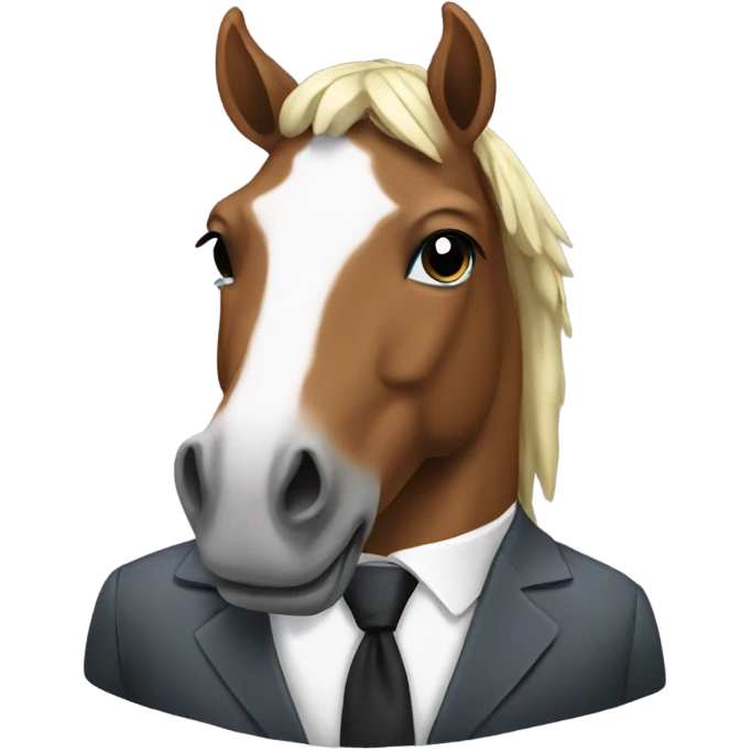 Horse in a suit emoji