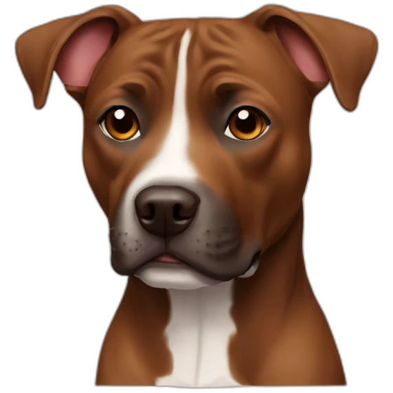 Brown Staffy dog emoji